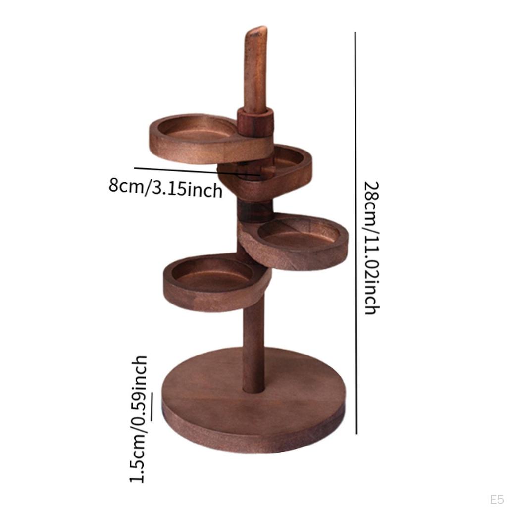 Organisateur de Bijoux Support de Bureau Rotatif Multiusage à 4 Niveaux pour Boucles d'Oreilles Bagues Colliers