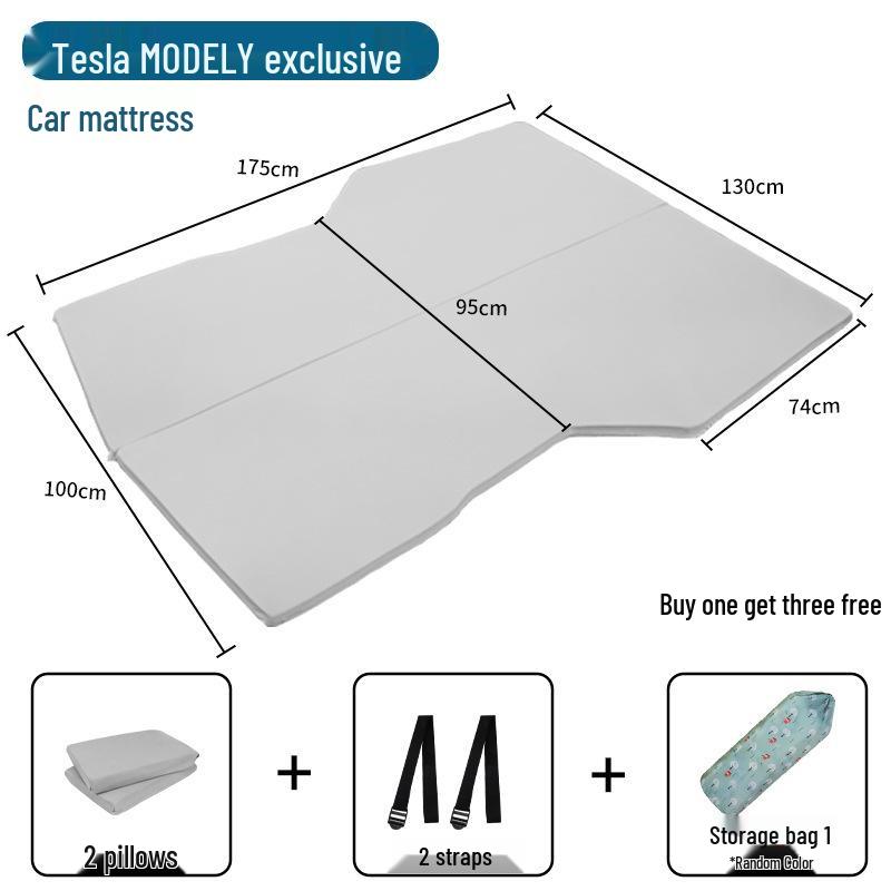 Tesla Model Y Rear Seat Foldable Mattress for Travel & Camping