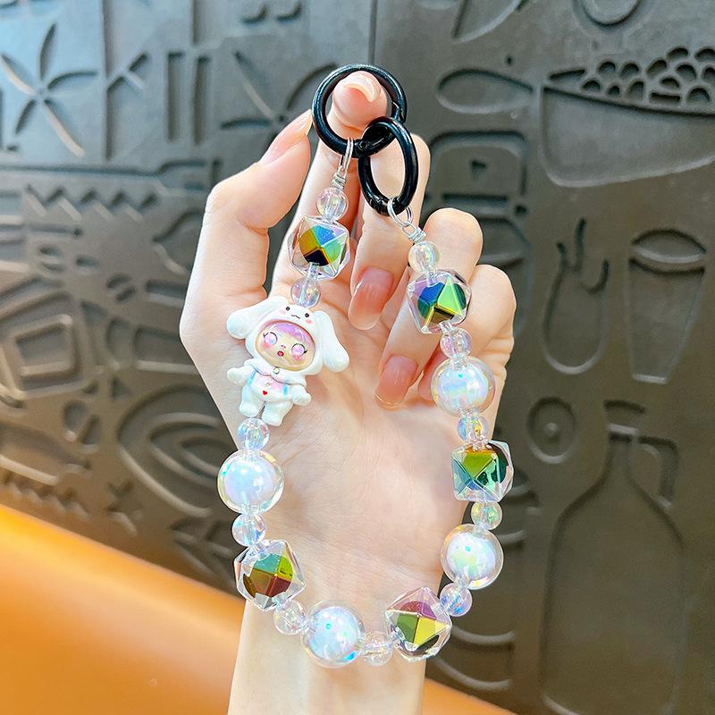 "Adorable Beaded Keychain for Girls - Perfect for Phones, Backpacks, and Car Keys - Charming Gift Idea"