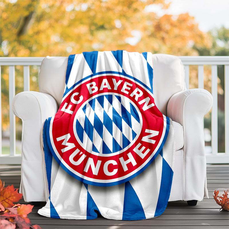 1pc B-Bayern Munich (8) Theme Blanket - Digital Print, Polyester, Cozy for All Seasons, Perfect for Outdoor, and Travel