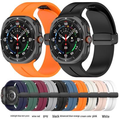 Samsung Galaxy Watch7 Ultra Silicone 47MM Grooved Magnetic Buckle Wristband