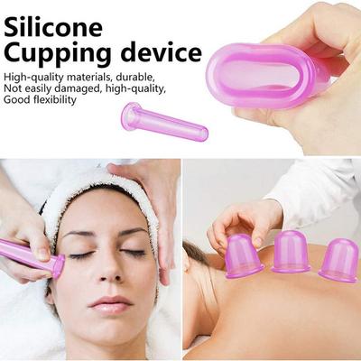 Set de ventouses de massage facial en silicone Ventouse de massage corporel sous vide Ventouse Thérapie anti-cellulite Ventouses d'aspiration pour le visage