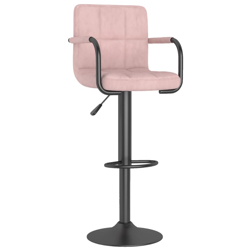 Pink Velvet Bar Stool