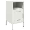 VidaXL Table de Chevet, Armoire de Lit avec Porte, Table de Nuit avec Compartiment, Armoire de Nuit Chambre à Coucher, Blanc 843076