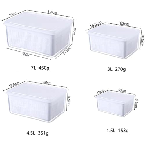 Vacuum-sealed Food Storage Container for Frozen Rice, Vegetables, Fruits, and Other Small Items. Refrigerator Storage Case with Lid, Perfect for Stori