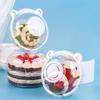 100Pcs Cake Slice Boxes Cupcake Slice Container Square Individual Single Dessert Box Triangular Sandwich Cheesecake Storage Box