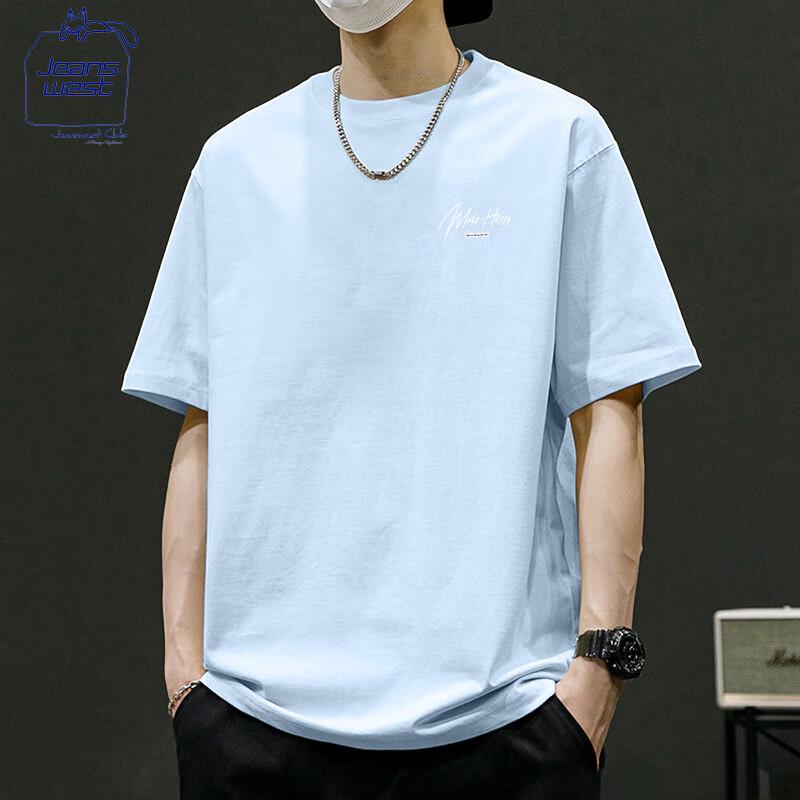 JEANSWEST CLUB Men s Loose Fit Pure Cotton Short Sleeve T-Shirt 4XL