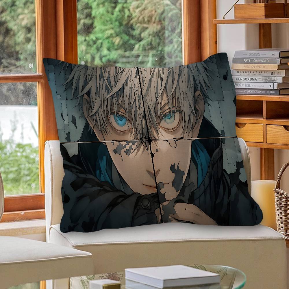 S-Satoru G-Gojo Anime Pillowcase toon Gift Cushion Cover Bedroom Home Sofa Chair Seat Decor pillow case