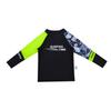 Boys' Long-Sleeve Quick-Dry Sunscreen Swimsuit with Fluorescent Shorts