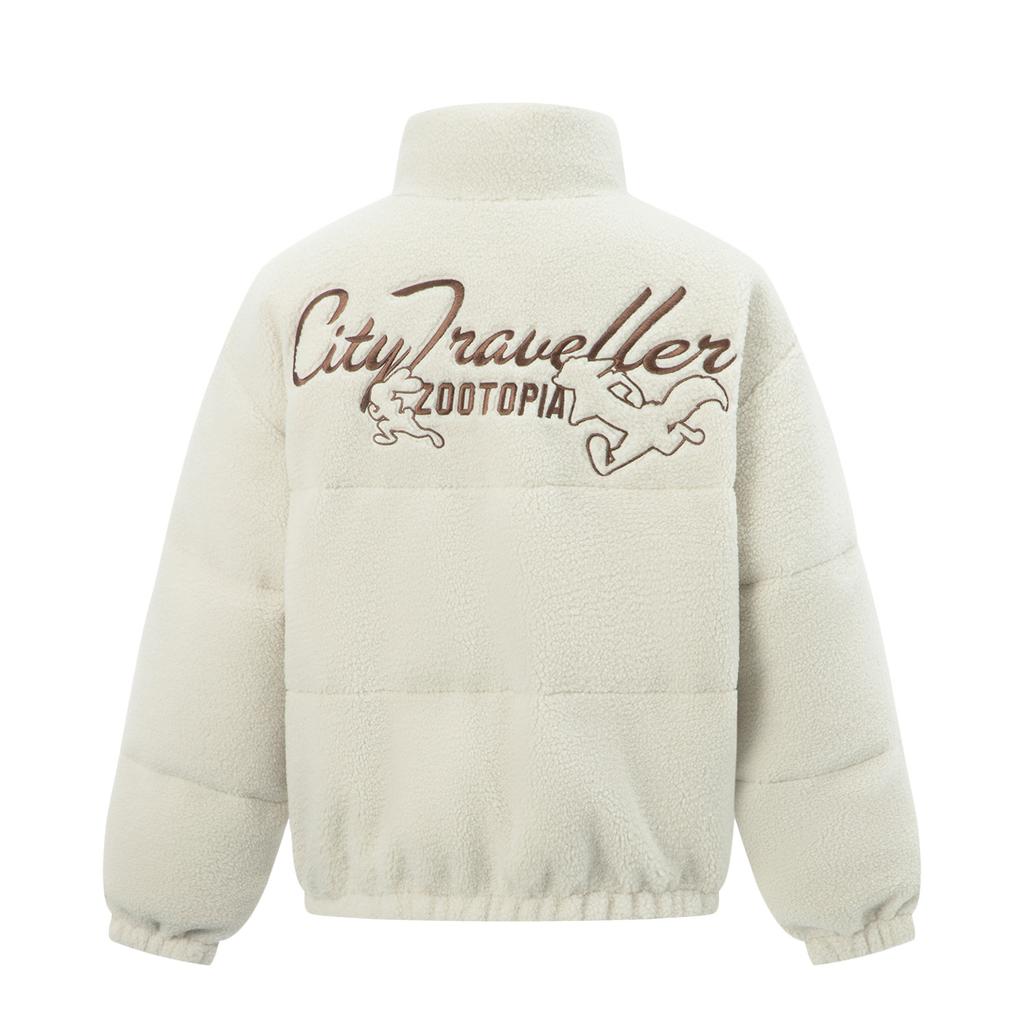 Li Ning Sports Trend Series Disney Warm Stand Collar Pattern Embroidered Letter Down Jacket Women Outerwear AYMV228-1