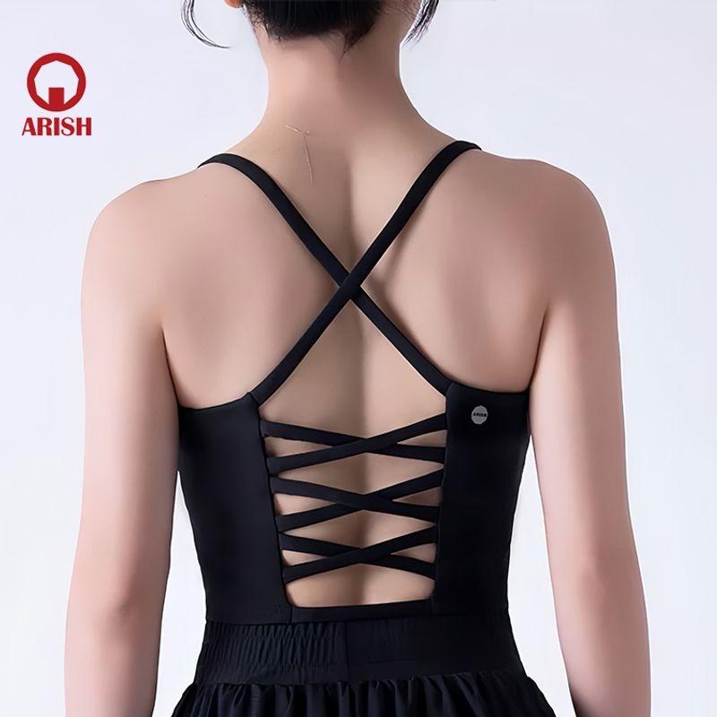 

Arish Спортивное нижнее белье Женское Летнее Тонкое Ударопрочное Пуш-ап Красивая Спина Йога Жилет Бег Сексуальный Фитнес Бюстгальтер Black L