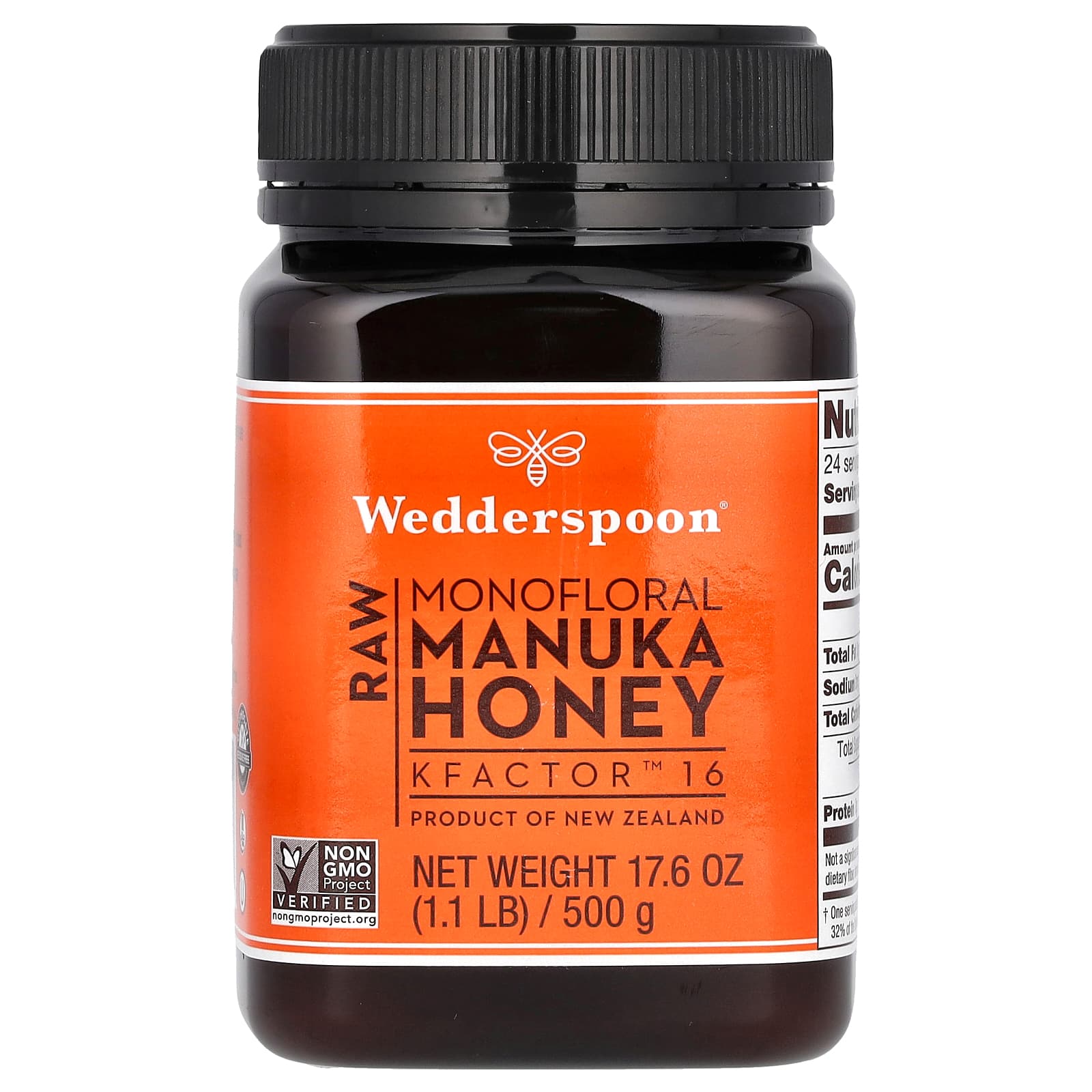 

Raw Monofloral Manuka Honey, Kfactor 16, 500G(1.1Lb)