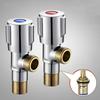 For Bathroom Kitchen Toilet Sink 1/2 Copper Angle Stop Valve Hot and Cold Water Stop Valve High Quality Quick Open Faucet Valve