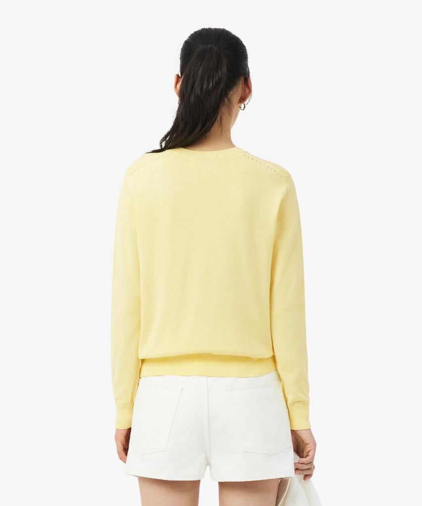 LACOSTE Women'S Light Cotton Crew Neck Sweater Af4145-56G 107