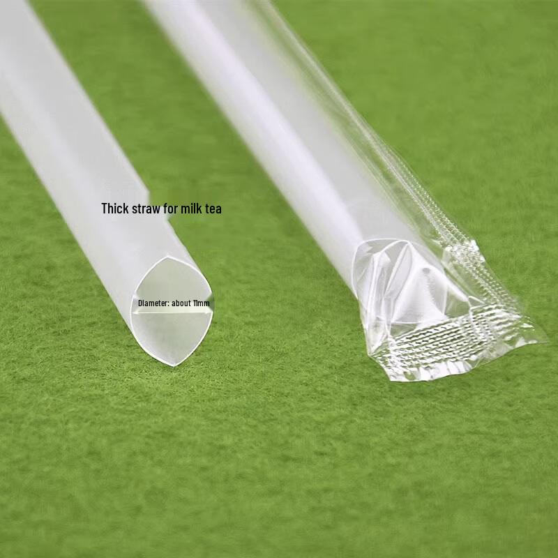 Individually Wrapped Hardened Thick Bubble Tea Straws