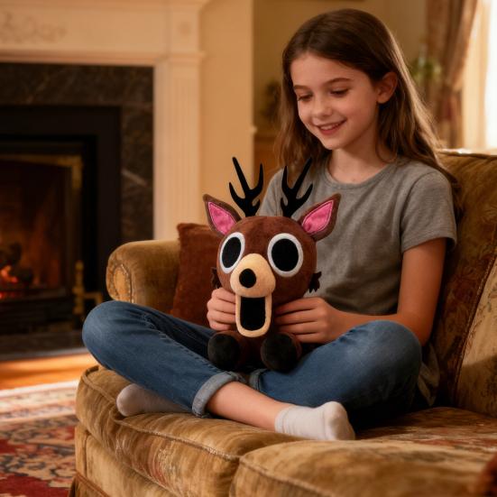 Yousheng 99 Nights In The Forest Plush Doll Soft Stuffed Deer Animal Toy Ultra-Soft PP Cotton Hugging Comfort Game Fans Gift Decor
