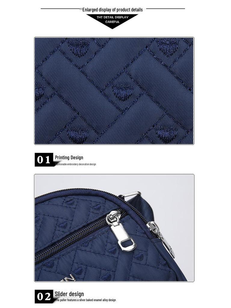 Women's Travel Crossbody Bag - Red & Black Shoulder Bag