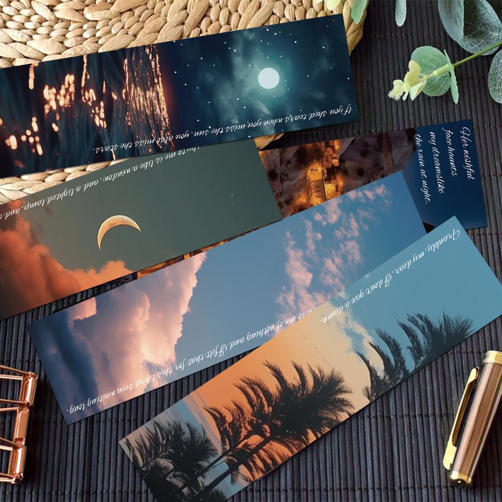 30pcs Roaming The World Bookmark Reading Pages Book Marking Cards Students Use Note Diary Creative Gift Paper Cards To Mark Book