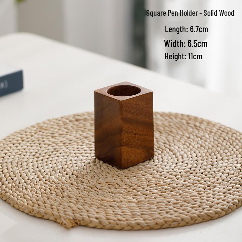 

Ретро Орех Массив Дерева Подставка для Карандашей - Студенческий и Офисный Настольный Органайзер для Канцелярских Принадлежностей Подарок