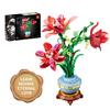 New  505 Pcs Bouquet Model Assembly Building Block Educational Adults Kid Toys Flowers Bricks Set Desktop Ornament Gifts Christmas Gift