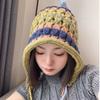 [Color handmade tassel] Niche ethnic style retro handmade colored wool bald head hat sleeve cold hat to keep warm
