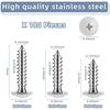 BAAJ-180Piece Wood Sheet Metal Screw Thread Truss Head Fast Self Tapping White Pan Cabinet Screws Wood Work