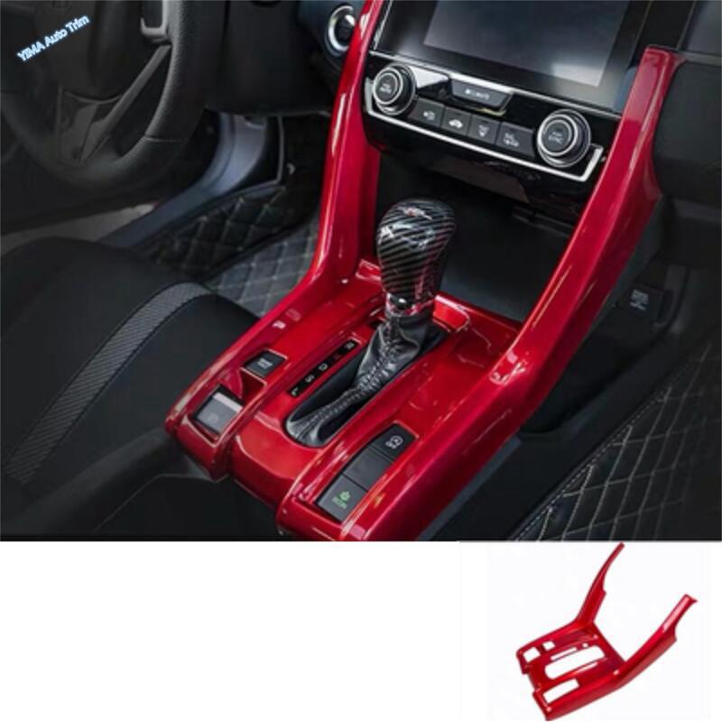 Fit For Honda Civic 2016 - LHD Car Transmission Shift Gear Box Decoration Stripes Frame Cover Trim ABS Interior Accessories