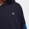 adidas Contrast Stripe Sports Hoodie Men Tops Ink-Blue HC9965