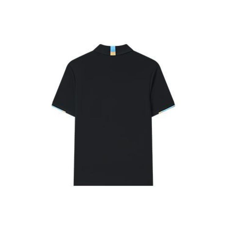 FILA Solid Color Brand Logo Short Sleeve Polo Shirt Men tops Black F11M328117BBK