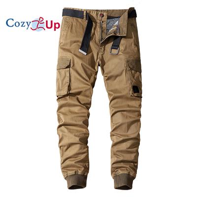 Cozy Up Men's Casual Slim Cargo Jogger Tapered Pants with Pockets