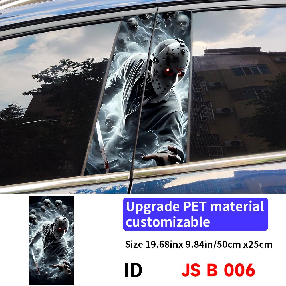 Mask Jason Car Stickers Car B-pillar Vinyl Decals Waterproof Auto Center Pillar Sticker Cover Scratches Vehicle Decor Accessorie