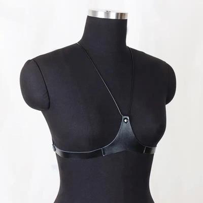 Riemchen Schwarzer Harness BH Y2K Verstellbarer Gürtel Damen Lingerie für Tägliche Club Party Outfits