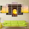 Landscape Painting for Living Room Wall Decoration 5 Panel Arc de Triomphe Picture for Home Decor Poster Modern Bedroom Painting