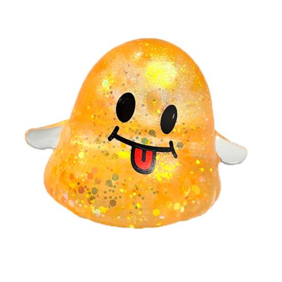 

Glitter Ghost Squeeze Toy Stress Relief Transparent Ghost Squeeze Toy Slow Rising Decompression Sensory Fidget Toy Halloween Party