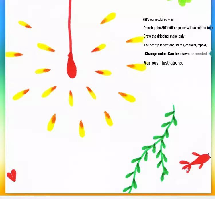 Tombow ABT Warm Color Double-Ended Watercolor Brush Pen for Students