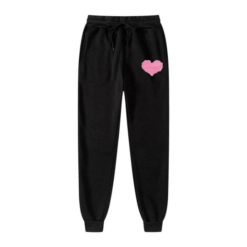 2025 Damen Herzdruck Sweatpants Täglich Lässig Outdoor Mode Einfache Sport Jogginghose Freizeit Fitness Jogginghose Fleecehose
