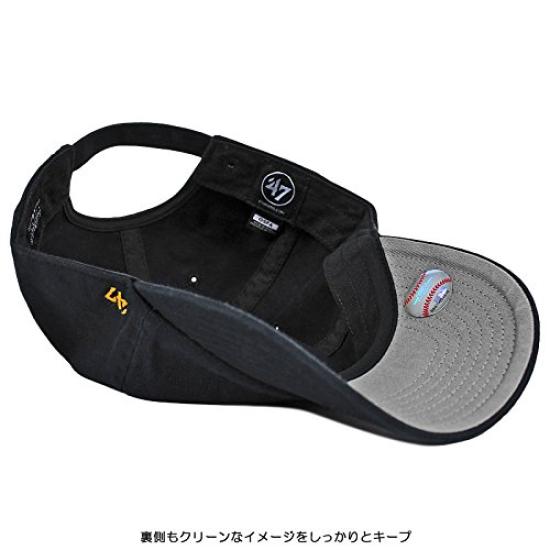 47 Brand CLEAN UP Low Cap Mini Team Logo BSRNR20GWS [Pittsburgh Pirates] Black/Yellow