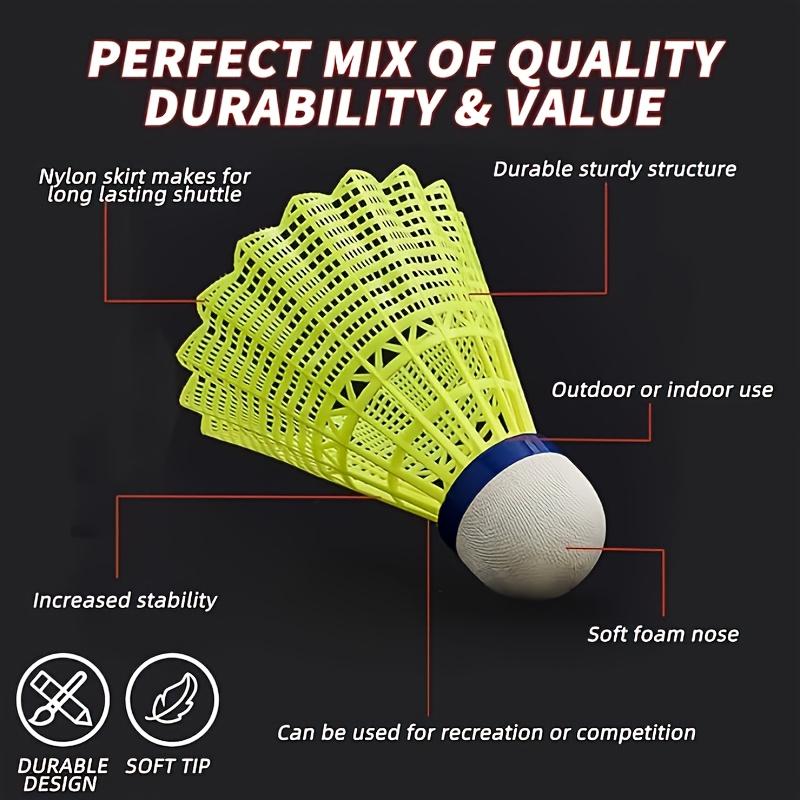 Durable Nylon Badminton Shuttlecocks Lightweight Easy-to-Track Balls for Enhanced Gameplay Outdoor Training Sports Equipment Kit