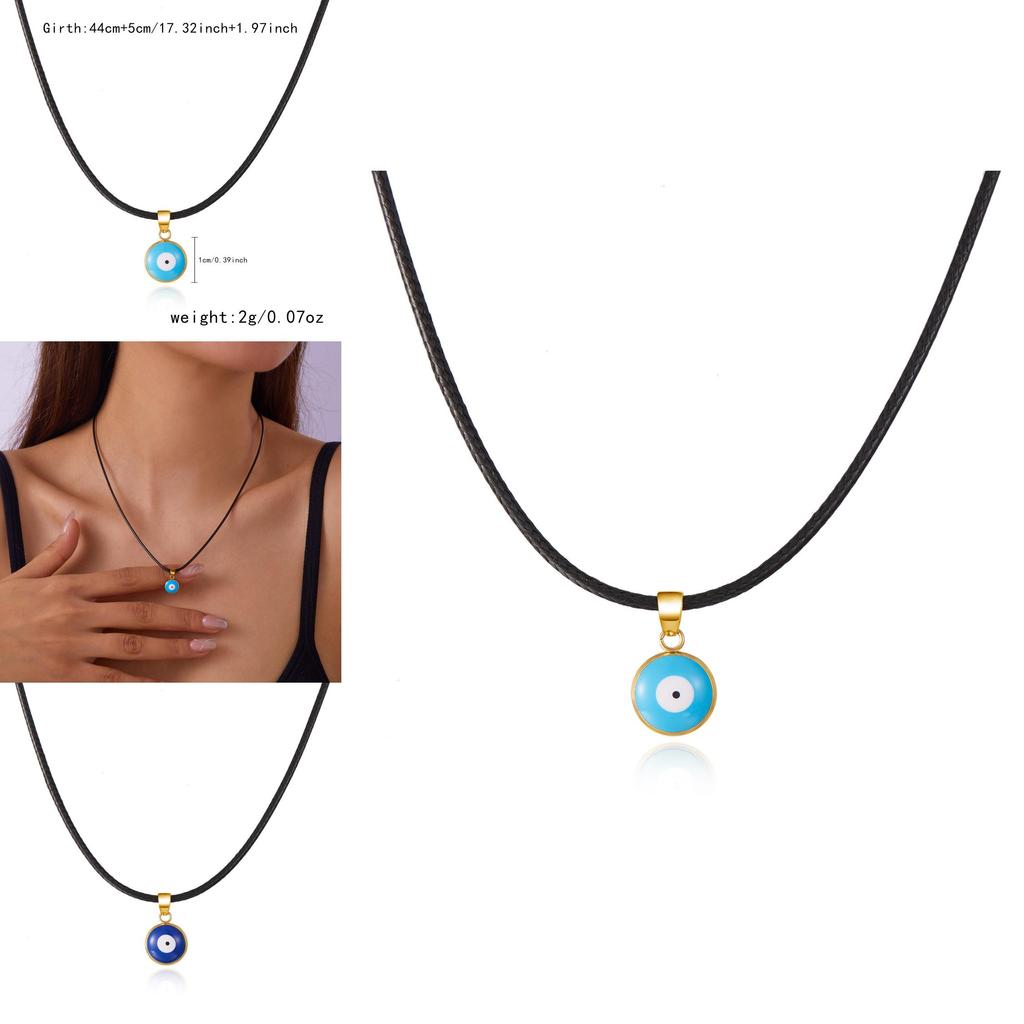 Fashion Eye Pendant Necklace With Alloy Chain For Women