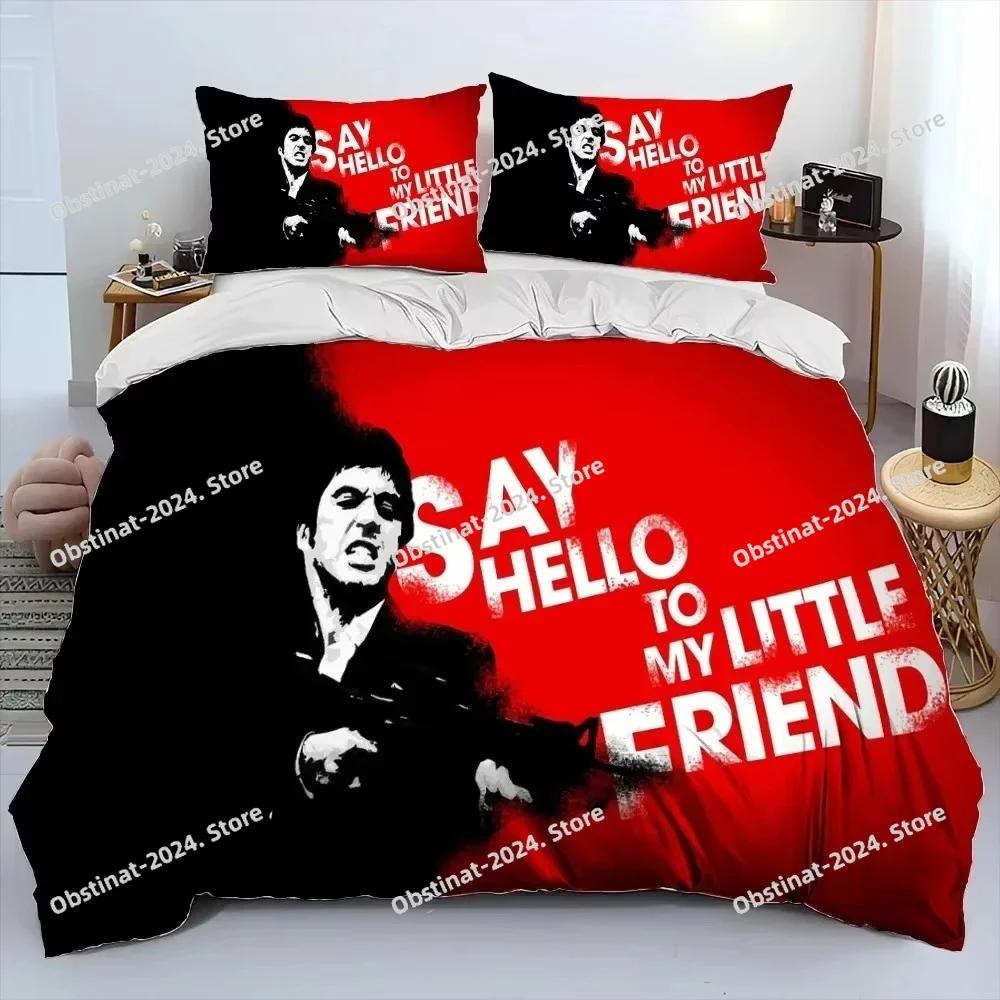 3D Movie Scarface Tony Bedding Set Duvet Cover Full Queen King Size Pillowcase Bed Print Bed Set Aldult Kid Bedroom Single Twin