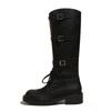 Catwalk British Martin Boots Women's New Old Retro Knight Boots Belt Buckle Boots Women