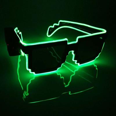 Fournitures de fête clignotantes Lunettes d'Halloween Lunettes lumineuses LED Lunettes de soleil lumineuses Lunettes à LED Lunettes mosaïque