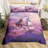 Galloping Horse Bedding Set Horse Duvet Cover Twin Full Queen King Farmhouse Animals Comforter Cover for Kids Girls Teens Room
