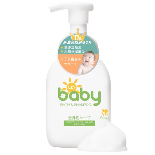 

UQ Baby Full Body Foaming Body Wash (330ml / Foam Type) Baby Soap for Hair and Body, Fine-Textured, Natural Moisturizing Ingredients, Additive-Free, H