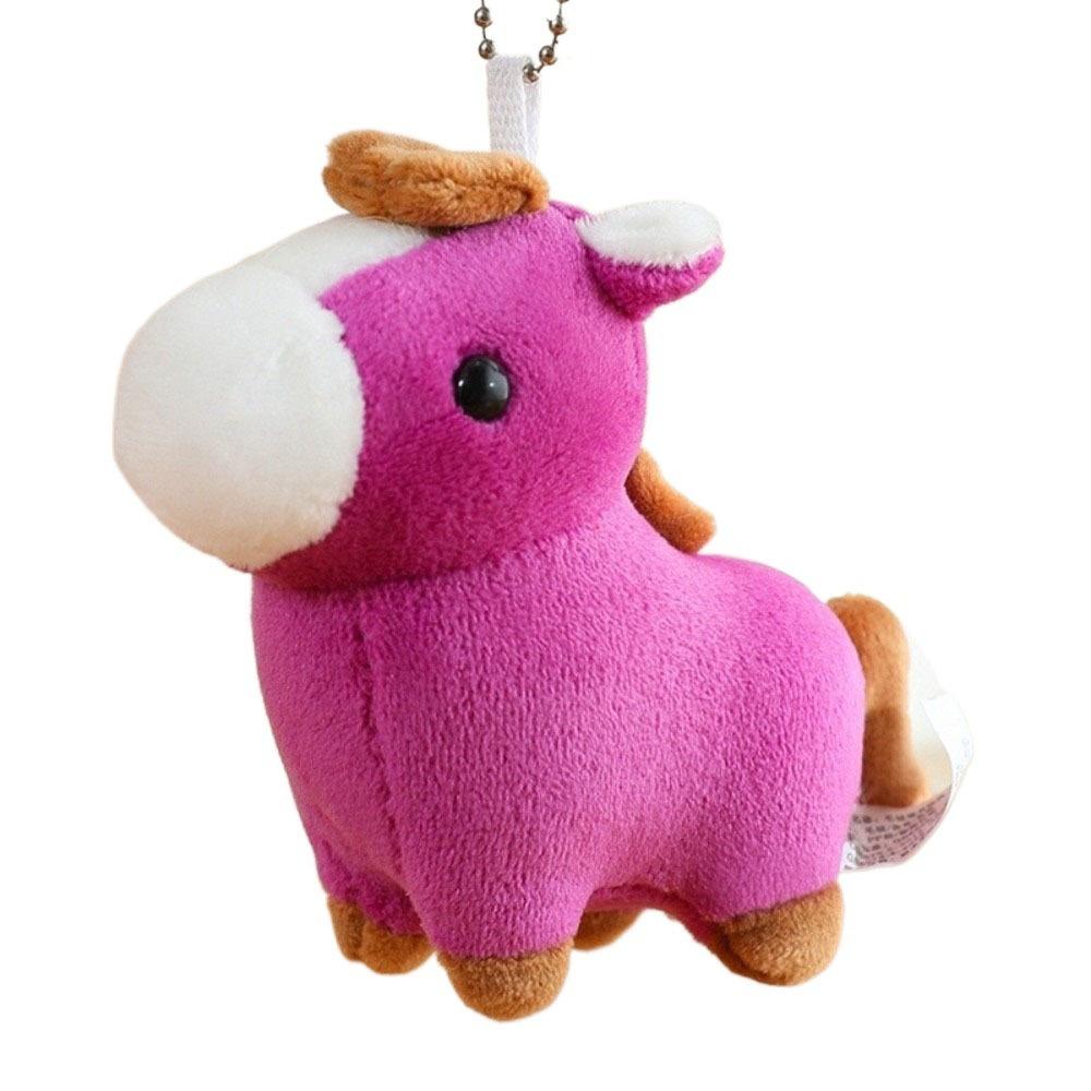 Animal Pony Pendant Steed Doll Chinese New Year Gift Funny Plush Horse Keychain  Year of Horse