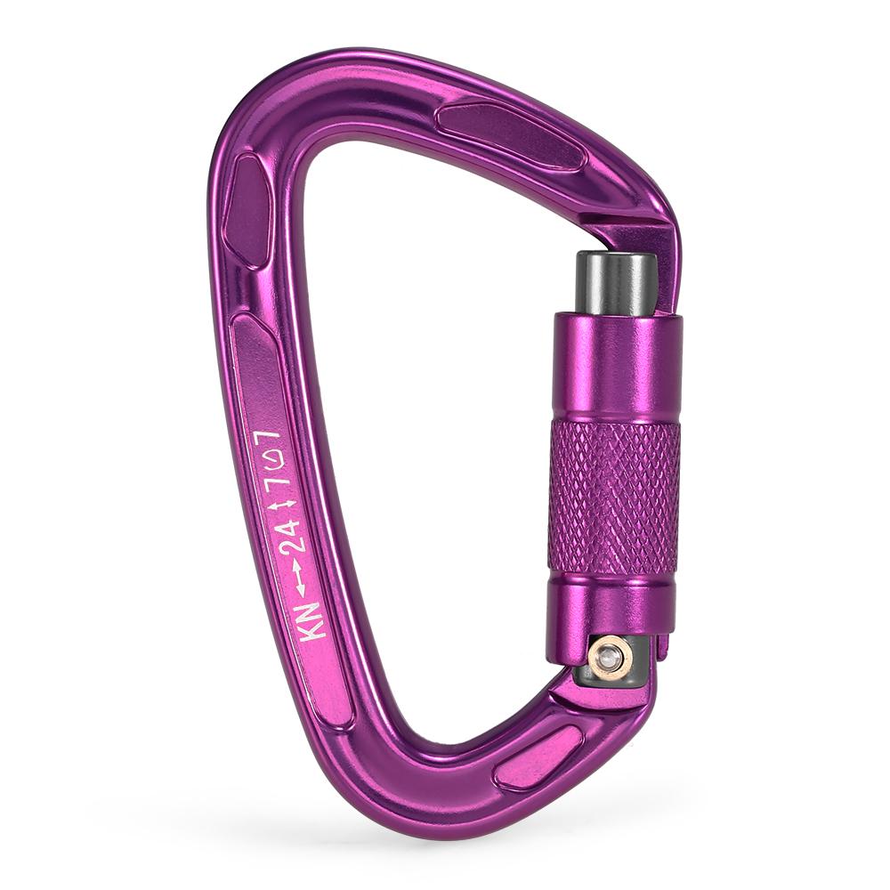 24KN Twist Locking Gate Karabiner Heavy Duty Auto Lock Karabiner Outdoor D-Ring Schnalle Klettern