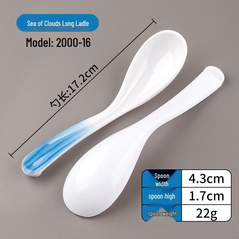 Ru Han Kommersiella Melamin Soppskedar med Långt Skaft