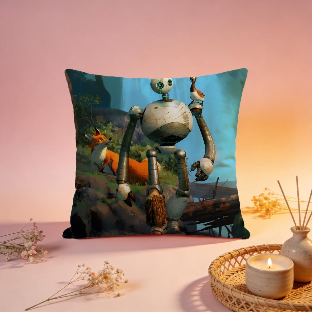 Fashion TThe Wild Robotful Cushion Cover Comfortable Durable Pillow Cover MultiScene for Home Office Car Sofa