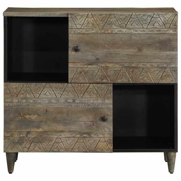 VidaXL Buffet 80x33x75 cm bois massif de manguier, armoire de rangement, meuble de rangement de cuisine, armoire de 4017819