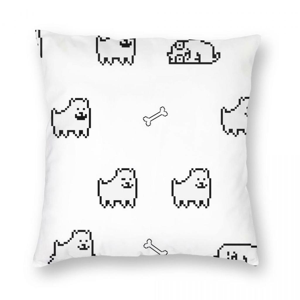 Undertale Annoying Dog Video Game Cute  Square Pillowcase Pillow Cover Cushion Throw Pillow for Home Sofa Living Room